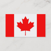 Carte de visite avec drapeau du Canada (Dos)
