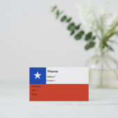 Carte de visite avec drapeau du Chili (Debout devant)