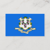 Carte de visite avec drapeau du Connecticut U.S.A. (Dos)