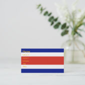 Carte de visite avec drapeau du Costa Rica (Debout devant)