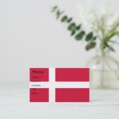 Carte de visite avec drapeau du Danemark (Debout devant)