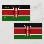 Carte de visite avec drapeau du Kenya (Devant / Derrière)