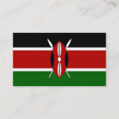 Carte de visite avec drapeau du Kenya (Dos)