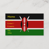 Carte de visite avec drapeau du Kenya (Devant)