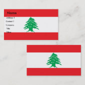 Carte de visite avec drapeau du Liban (Devant / Derrière)