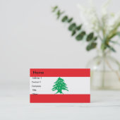 Carte de visite avec drapeau du Liban (Debout devant)