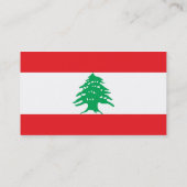 Carte de visite avec drapeau du Liban (Dos)