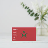 Carte de visite avec drapeau du Maroc (Debout devant)