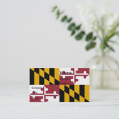 Carte de visite avec Drapeau du Maryland U.S.A. (Debout devant)