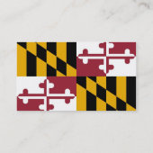 Carte de visite avec Drapeau du Maryland U.S.A. (Dos)