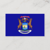 Carte de visite avec drapeau du Michigan États-Uni (Dos)