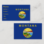 Carte de visite avec Drapeau du Montana U.S.A. (Devant / Derrière)