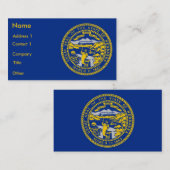 Carte de visite avec drapeau du Nebraska U.S.A. (Devant / Derrière)