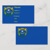 Carte de visite avec Drapeau du Nevada U.S.A. (Devant / Derrière)