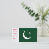 Carte de visite avec drapeau du Pakistan (Debout devant)