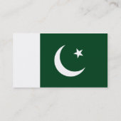 Carte de visite avec drapeau du Pakistan (Dos)