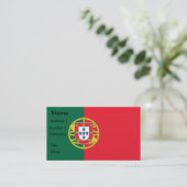 Carte de visite avec drapeau du Portugal (Debout devant)