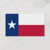 Carte de visite avec Drapeau du Texas États-Unis (Dos)