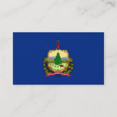 Carte de visite avec drapeau du Vermont U.S.A. (Dos)