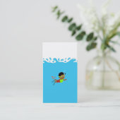 Carte de visite avec eau (Debout devant)
