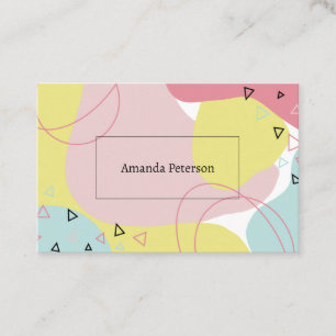 Carte de visite avec fond à motif floral