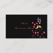 Carte de visite avec inséparables (Dos)