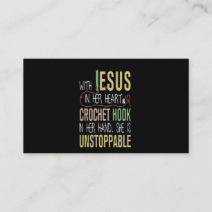 Carte De Visite Avec Jésus Dans Son Coeur Crochet Hook Dans Sa Ma