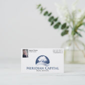 Carte de visite avec la finition blanche standard (Debout devant)