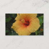 carte de visite avec la fleur jaune (Dos)