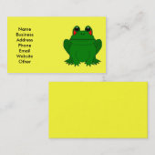 Carte de visite avec la grande grenouille (Devant / Derrière)