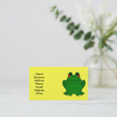 Carte de visite avec la grande grenouille (Debout devant)