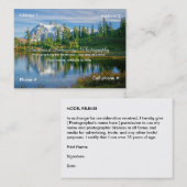 Carte de visite avec la libération modèle (Devant / Derrière)