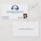 Carte de visite avec la photo sur le blanc de (Devant / Derrière)