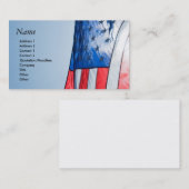 Carte de visite avec le drapeau américain (Devant / Derrière)