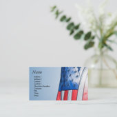 Carte de visite avec le drapeau américain (Debout devant)