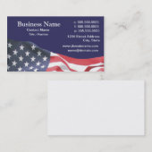 carte de visite avec le drapeau américain 2 (Devant / Derrière)
