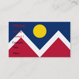 Carte de visite avec le drapeau de Denver, le