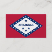 Carte de visite avec le drapeau de l'Arkansas U.S. (Dos)
