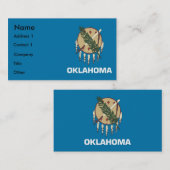 Carte de visite avec le drapeau de l'Oklahoma U.S. (Devant / Derrière)