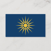 Carte de visite avec le drapeau de Macédoine, Grèc (Dos)