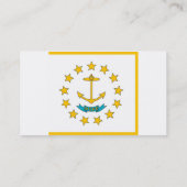 Carte de visite avec le drapeau de Rhode Island Ét (Dos)