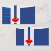 Carte de visite avec le drapeau de Toronto, Canada (Devant / Derrière)