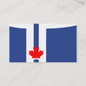 Carte de visite avec le drapeau de Toronto, Canada (Dos)