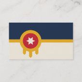 Carte de visite avec le drapeau de Tulsa, Oklahoma (Dos)