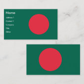 Carte de visite avec le drapeau du Bangladesh (Devant / Derrière)