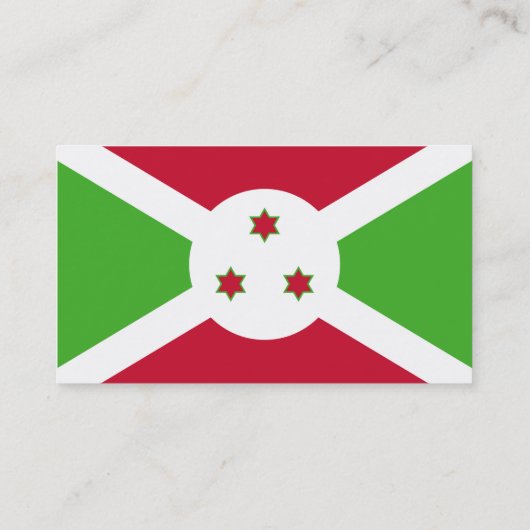 Carte de visite avec le drapeau du Burundi (Dos)