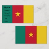 Carte de visite avec le drapeau du Cameroun (Devant / Derrière)