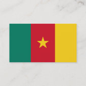 Carte de visite avec le drapeau du Cameroun (Dos)