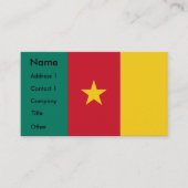 Carte de visite avec le drapeau du Cameroun (Devant)