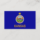 Carte de visite avec le drapeau du Kansas U.S.A. (Dos)